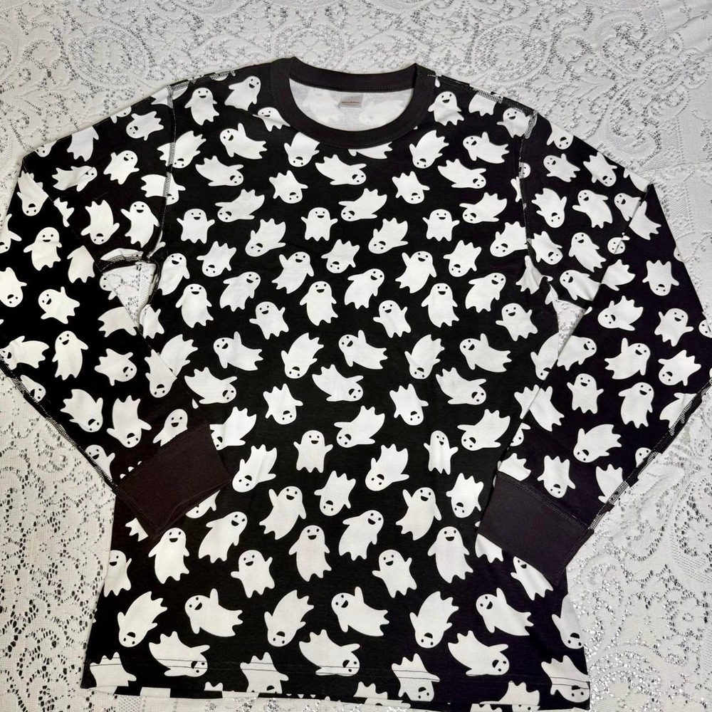 Hanna Andersson Ghost Halloween Pajama PJ Top Unisex L